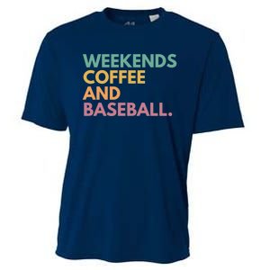 Weekends Coffee And Baseball Cooling Performance Crew T-Shirt