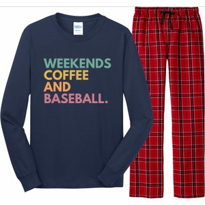 Weekends Coffee And Baseball Long Sleeve Pajama Set