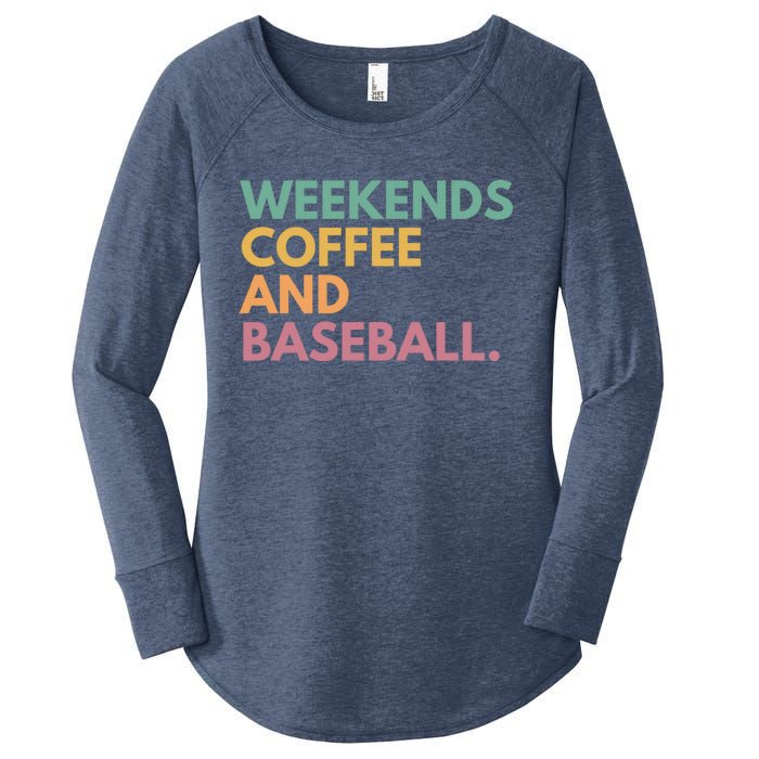 Weekends Coffee And Baseball Women's Perfect Tri Tunic Long Sleeve Shirt