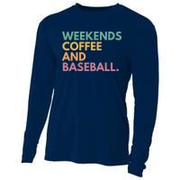 Weekends Coffee And Baseball Cooling Performance Long Sleeve Crew