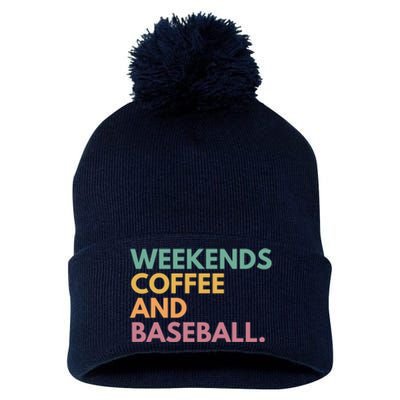 Weekends Coffee And Baseball Pom Pom 12in Knit Beanie