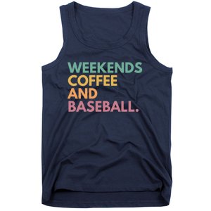 Weekends Coffee And Baseball Tank Top