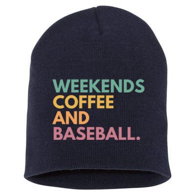 Weekends Coffee And Baseball Short Acrylic Beanie