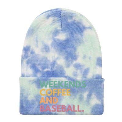 Weekends Coffee And Baseball Tie Dye 12in Knit Beanie