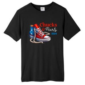 Women Chucks And Pearls 2024 Im With Her Kamala Gift Tall Fusion ChromaSoft Performance T-Shirt