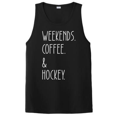 Weekends Coffee And Hockey Saying Hockey Lover Cool Gift PosiCharge Competitor Tank