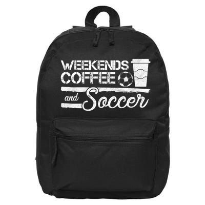 Weekends Coffee And Soccer 16 in Basic Backpack