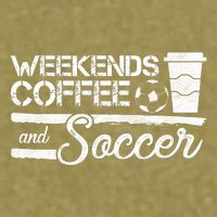Weekends Coffee And Soccer Garment-Dyed Women's Muscle Tee