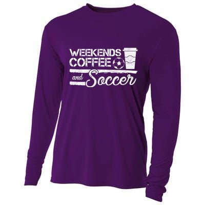 Weekends Coffee And Soccer Cooling Performance Long Sleeve Crew