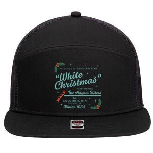 White Christmas Ad 7 Panel Mesh Trucker Snapback Hat