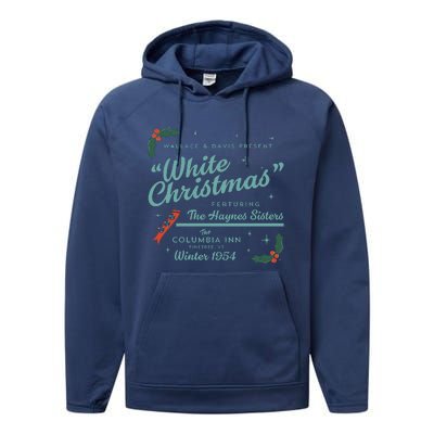 White Christmas Ad Performance Fleece Hoodie