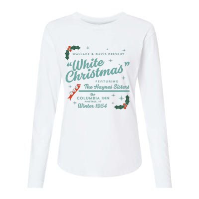 White Christmas Ad Womens Cotton Relaxed Long Sleeve T-Shirt