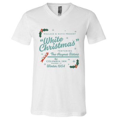 White Christmas Ad V-Neck T-Shirt