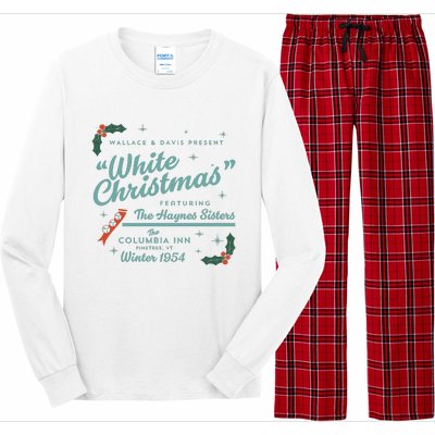 White Christmas Ad Long Sleeve Pajama Set