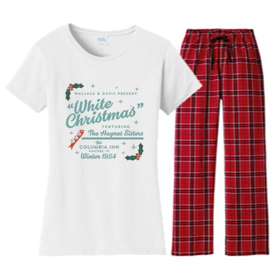 White Christmas Ad Women's Flannel Pajama Set