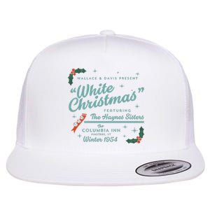 White Christmas Ad Flat Bill Trucker Hat