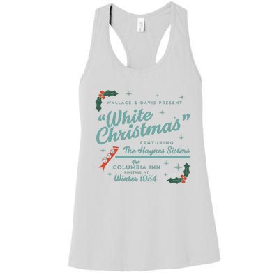 White Christmas Ad Women's Racerback Tank