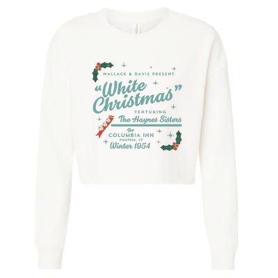 White Christmas Ad Cropped Pullover Crew