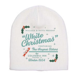 White Christmas Ad Short Acrylic Beanie