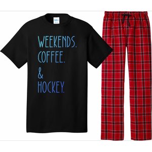 Weekends Coffee And Hockey Saying Hockey Lover Cool Gift Pajama Set