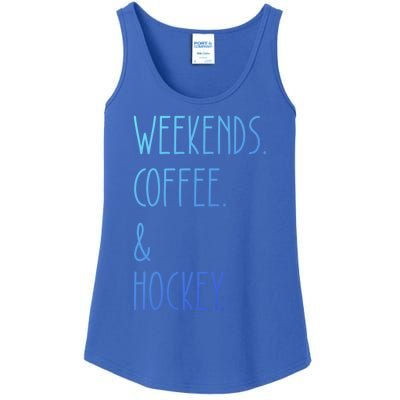 Weekends Coffee And Hockey Saying Hockey Lover Cool Gift Ladies Essential Tank