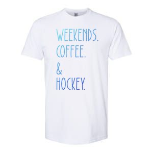 Weekends Coffee And Hockey Saying Hockey Lover Cool Gift Softstyle CVC T-Shirt