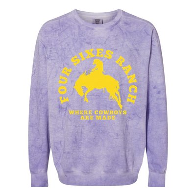 Where Cowboys Are Made Four Sixes Ranch Colorblast Crewneck Sweatshirt