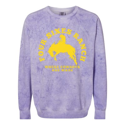 Where Cowboys Are Made Four Sixes Ranch Colorblast Crewneck Sweatshirt