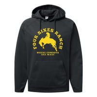 Where Cowboys Are Made Four Sixes Ranch Performance Fleece Hoodie