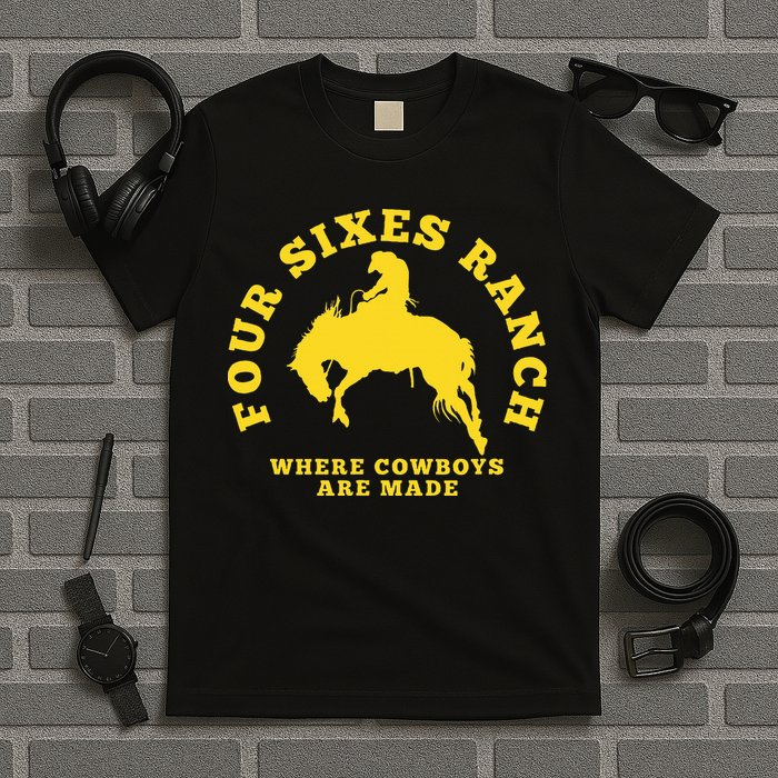Where Cowboys Are Made Four Sixes Ranch T-Shirt