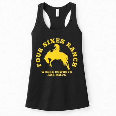 Where Cowboys Are Made Four Sixes Ranch Womens Tank Top