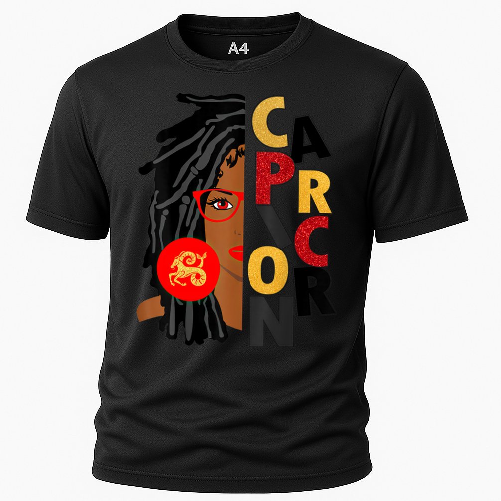Wo Capricorn Afro Locs Zodiac Signs Birthday Gift Cooling Performance Crew T-Shirt