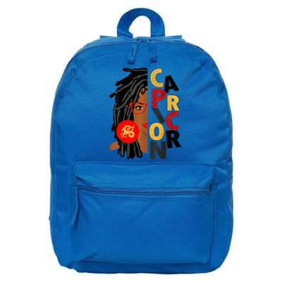 Wo Capricorn Afro Locs Zodiac Signs Birthday Gift 16 in Basic Backpack