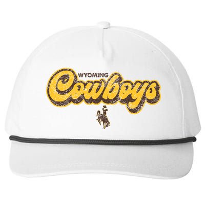 Wyoming Cowboys Apparel Bubble Script Gift Snapback Five-Panel Rope Hat