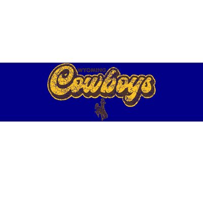 Wyoming Cowboys Apparel Bubble Script Gift Bumper Sticker