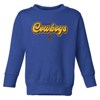 Wyoming Cowboys Apparel Bubble Script Gift Toddler Sweatshirt