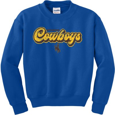 Wyoming Cowboys Apparel Bubble Script Gift Kids Sweatshirt