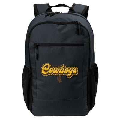 Wyoming Cowboys Apparel Bubble Script Gift Daily Commute Backpack