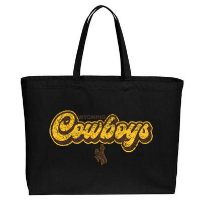 Wyoming Cowboys Apparel Bubble Script Gift Cotton Canvas Jumbo Tote