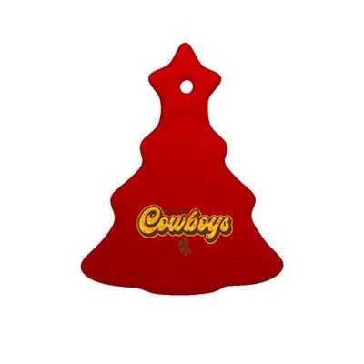 Wyoming Cowboys Apparel Bubble Script Gift Ceramic Tree Ornament