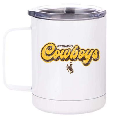 Wyoming Cowboys Apparel Bubble Script Gift 12 oz Stainless Steel Tumbler Cup