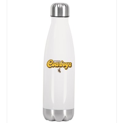 Wyoming Cowboys Apparel Bubble Script Gift Stainless Steel Insulated Water Bottle