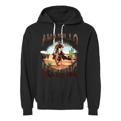 Western Cowboy Amarillo By Morning Country Music Garment-Dyed Fleece Hoodie