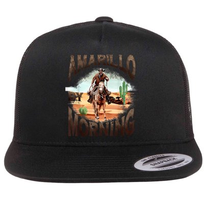 Western Cowboy Amarillo By Morning Country Music Flatbill Hat