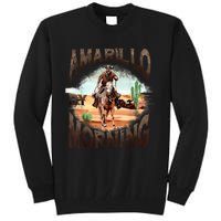 Western Cowboy Amarillo By Morning Country Music Tall Sweatshirt