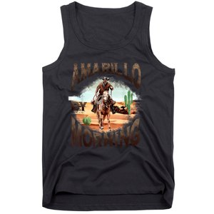 Western Cowboy Amarillo By Morning Country Music Tank Top