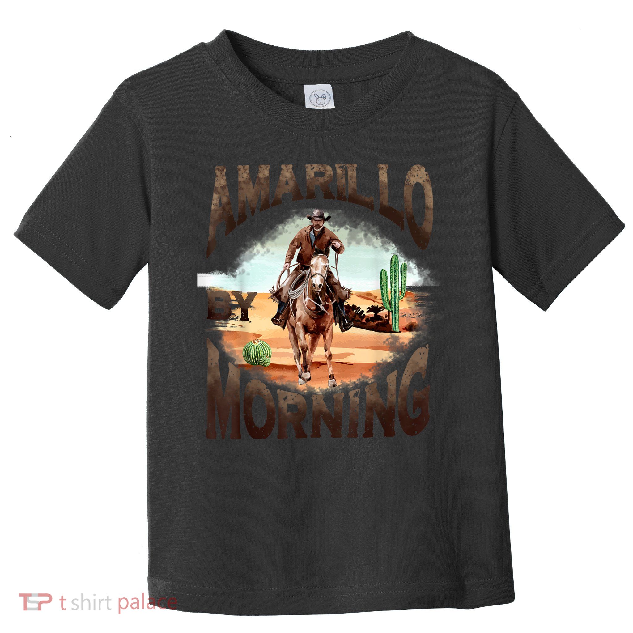 Western Cowboy Amarillo By Morning Country Music Toddler T-Shirt