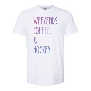 Weekends Coffee And Hockey Saying Hockey Lover Cool Gift Softstyle® CVC T-Shirt