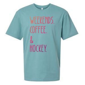 Weekends Coffee And Hockey Saying Hockey Lover Cool Gift Sueded Cloud Jersey T-Shirt