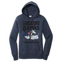 WoS Chickens And Goats Funny Farm For Goat Farmers Women's Pullover Hoodie